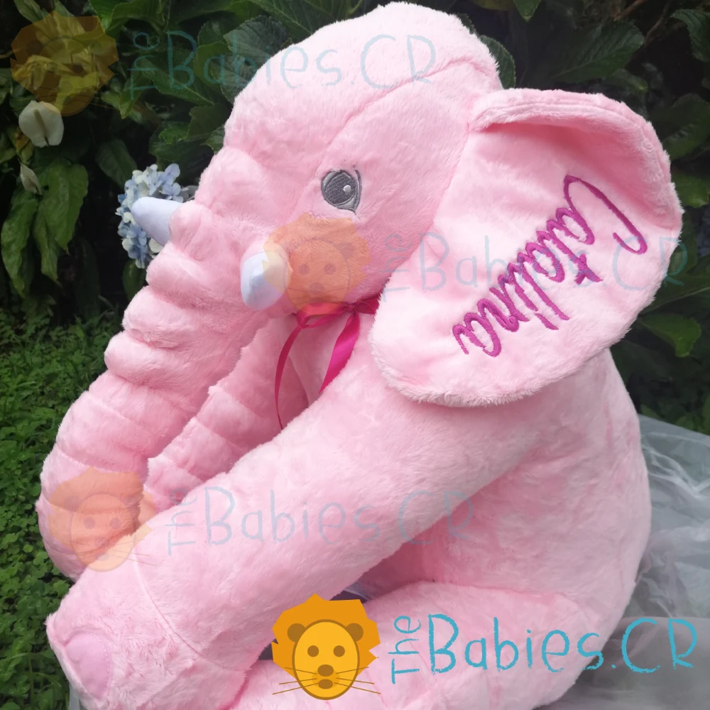 Almohada de Elefante Rosado Personalizada para Bebé - Imagen 4