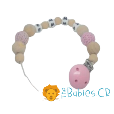 Sujetador de chupeta rosado Personalizado