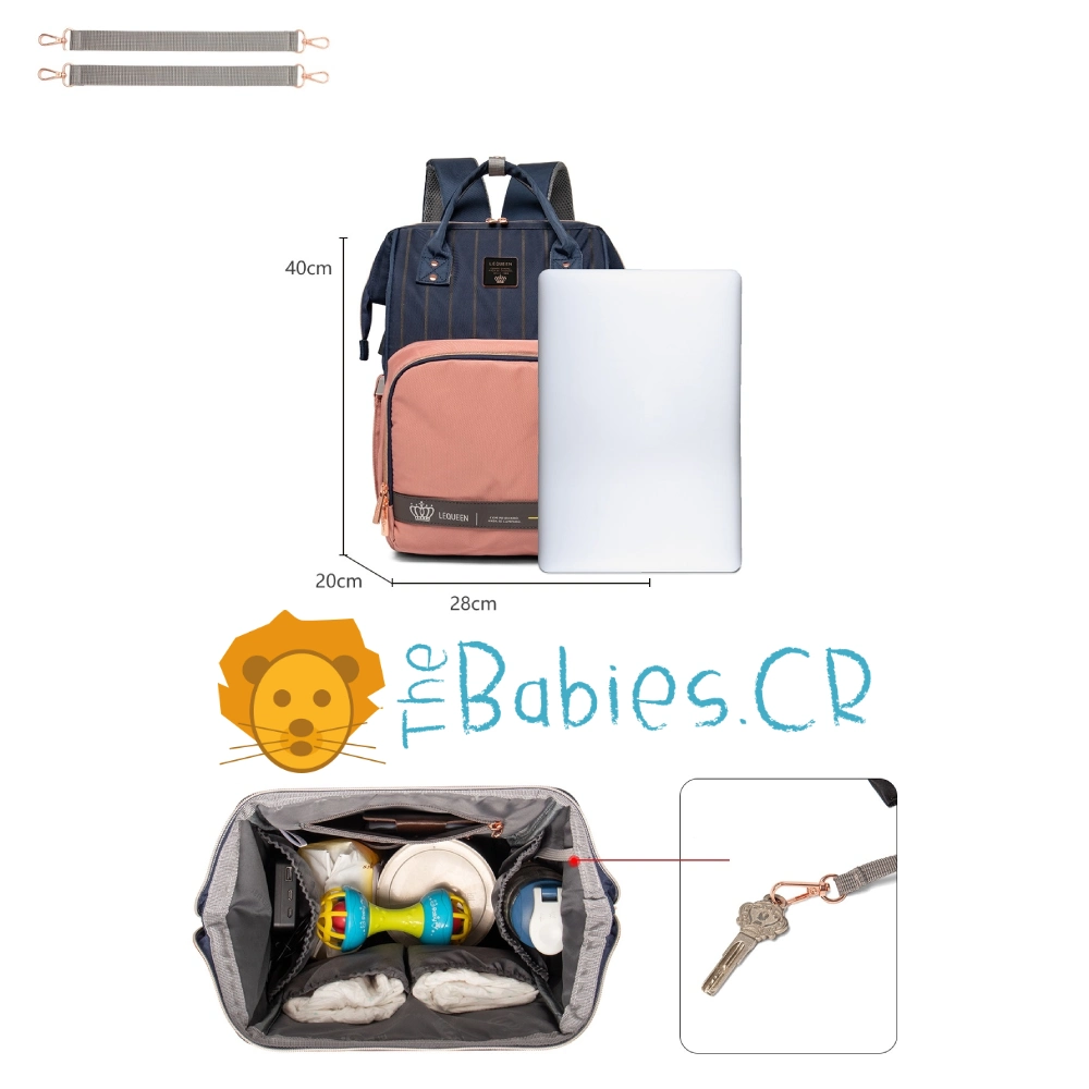 Pañalera tipo mochila LEQUEEN - Imagen 7