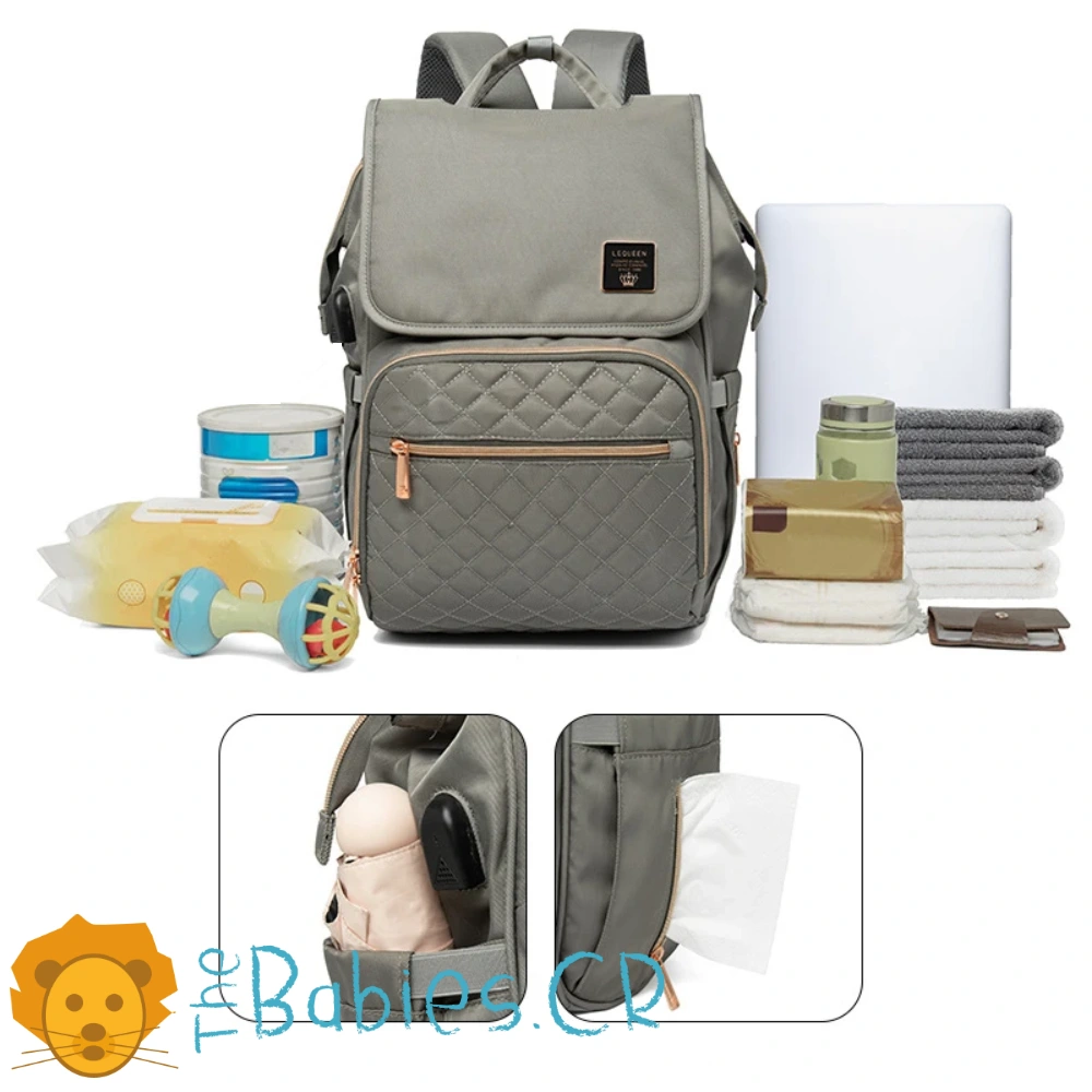 Pañalera tipo mochila LEQUEEN - Imagen 3