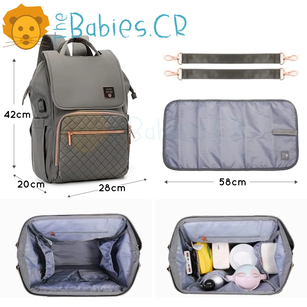 Pañalera tipo mochila LEQUEEN - Imagen 7