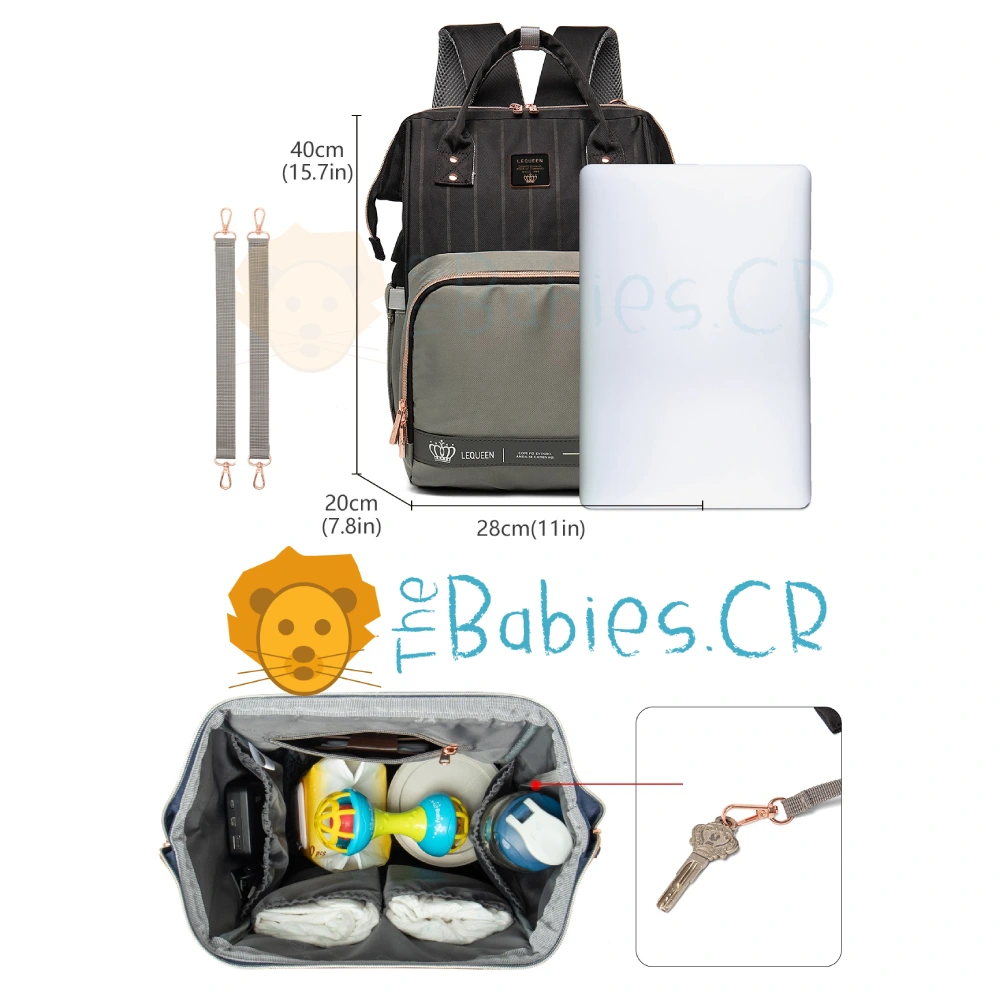 Pañalera tipo mochila LEQUEEN - Imagen 5