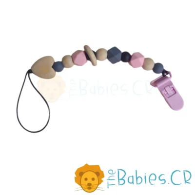 Sujetador de chupeta rosado