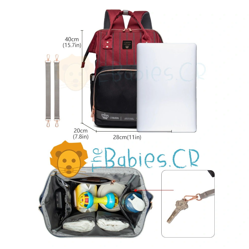 Pañalera tipo mochila LEQUEEN - Imagen 5