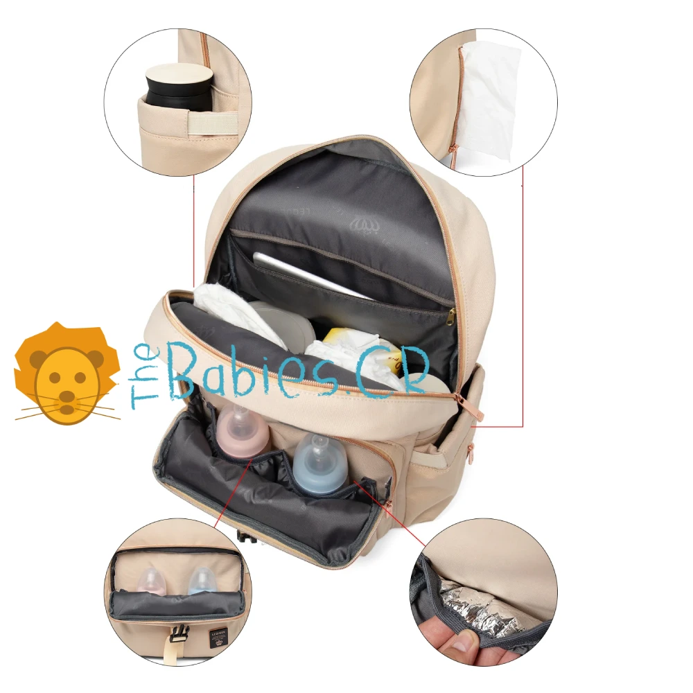 Pañalera tipo mochila LEQUEEN - Imagen 3
