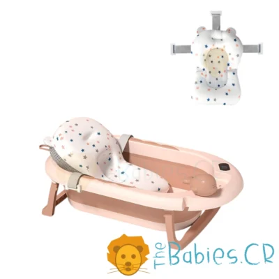 Bañera / Tina Rosada plegable con termómetro