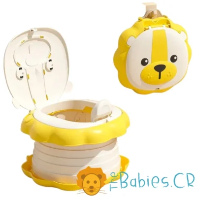 Vasenilla portátil león color amarillo