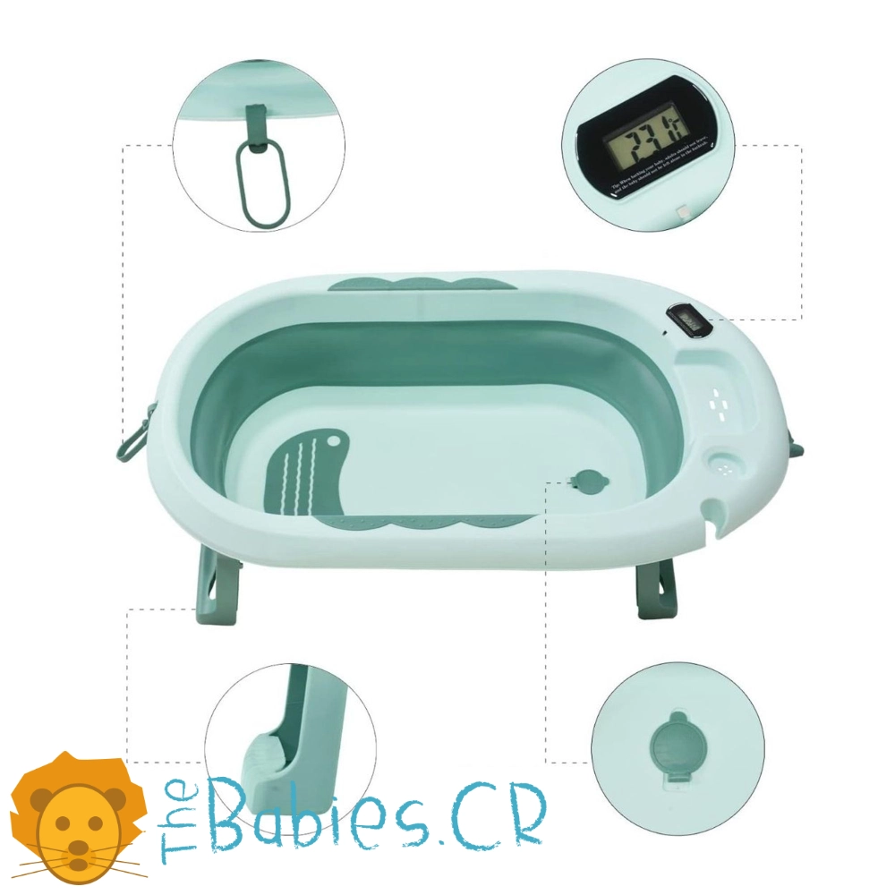Bañera / Tina Verde plegable con termómetro - Imagen 4