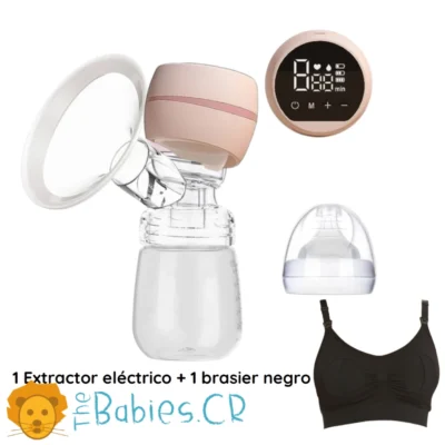 Extractor eléctrico inalámbrico individual portátil manos libres + 1 brasier negro